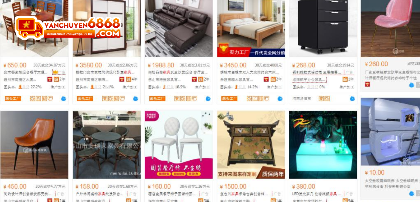 Đặt hàng trên các trang thương mại điện tử Trung Quốc